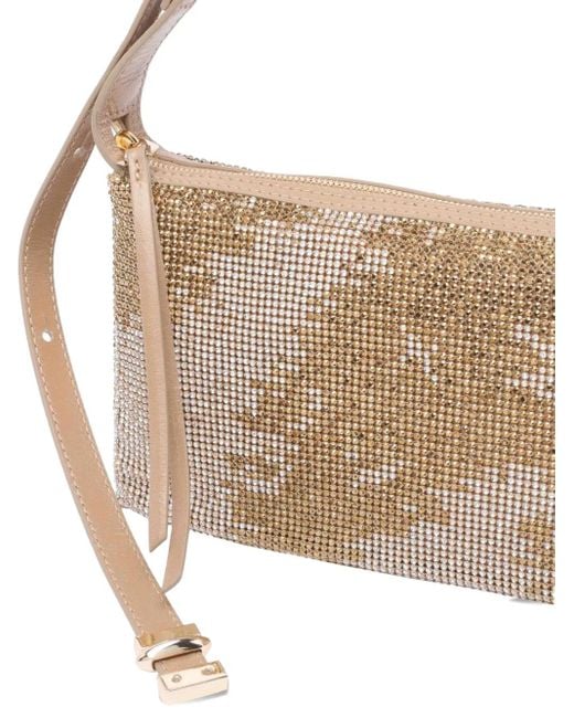 Benedetta Bruzziches Natural Schultertasche mit Kristallen