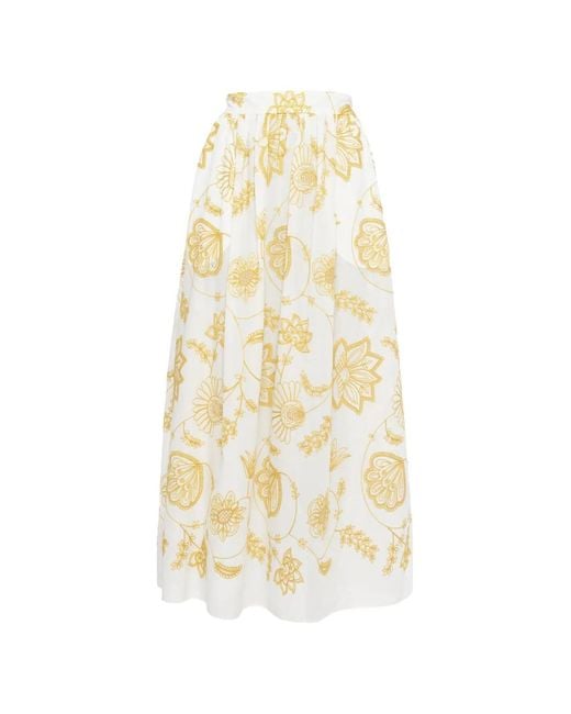 Eres White Calie Midi Skirt