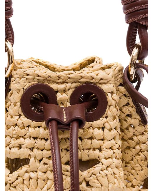 Bolso mini de ganchillo Isla de color Natural