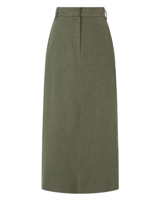 Studio Tomboy X Green High-Waisted Midi Skirt