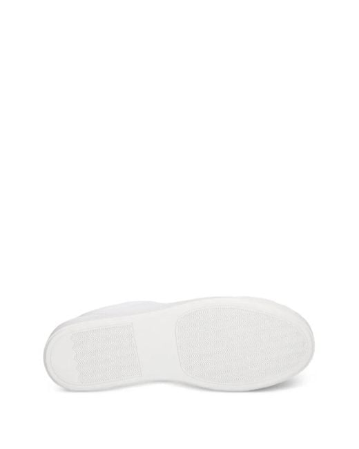Trussardi White Logo-Patch Sneakers for men