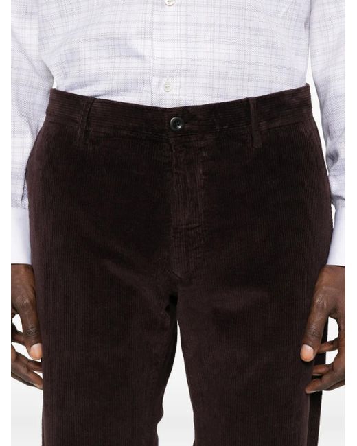 Incotex Black Corduroy Trousers for men