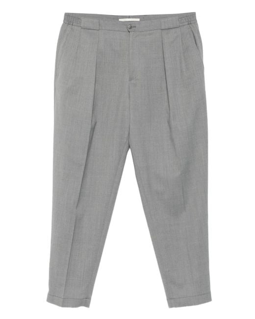 Briglia 1949 Gray Portobellos Pleated-Front Trousers for men