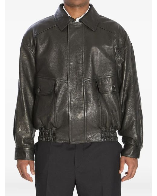Saint Laurent Gray Balloon Bomber Jacket for men
