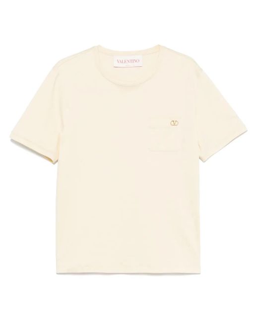 メンズ Valentino Garavani Vロゴ シグネチャー Tシャツ White