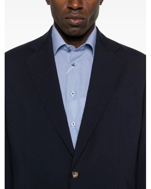Blazer con bolsillos de parche Sand de hombre de color Blue