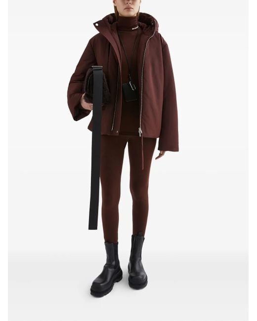 Jil Sander Purple Short Down Jacket