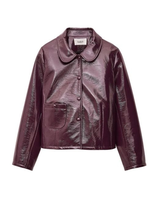 Ba&sh Purple Meelos Buttoned Pocket Jacket