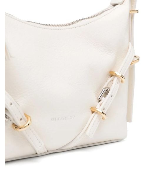 Givenchy White Sac À Bandoulière En Cuir À Logo Imprimé