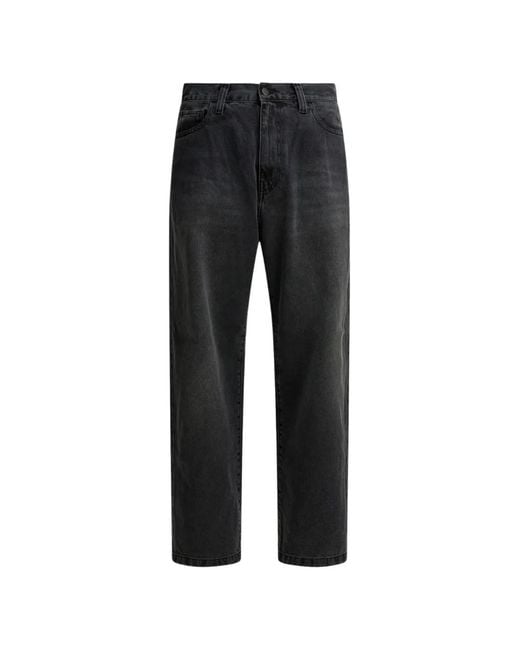 Carhartt Black Logo-Patch Jeans for men
