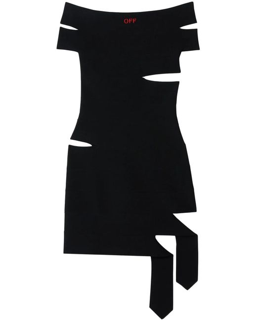 Off-White c/o Virgil Abloh Black Cut Out-Detail Mini Dress