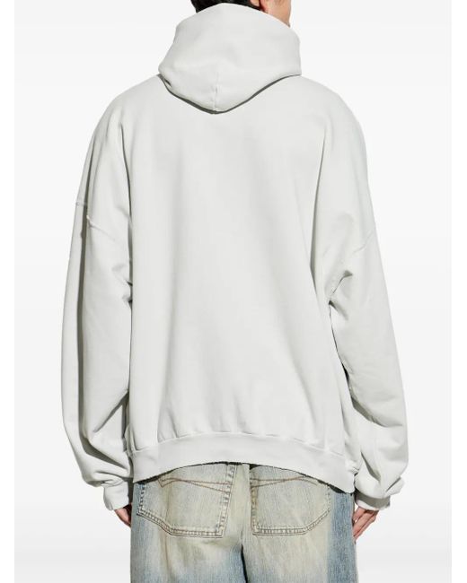 Balenciaga Gray 3B Liquified Hoodie for men