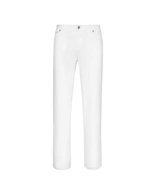Billionaire White Jean À Blason Brodé for men