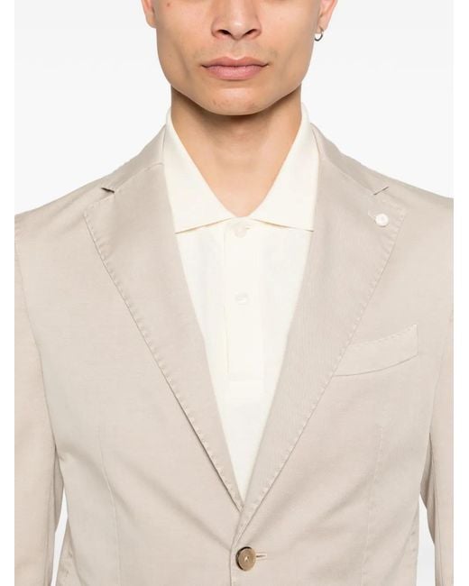 Luigi Bianchi White Blazer À Poches Plaquées for men