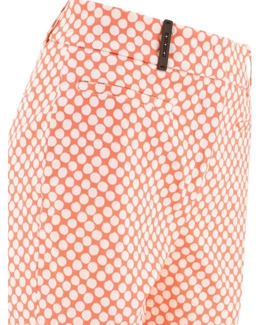 Peserico Pink Polka-Dots Pants