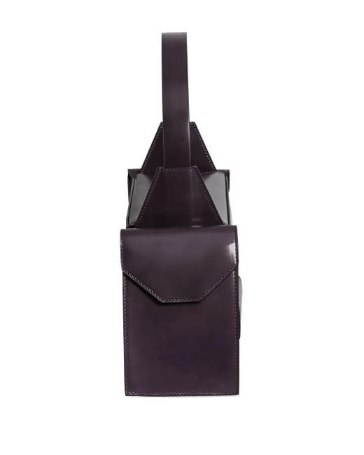 Merryl Tielman Blue Barbara Leather Shoulder Bag