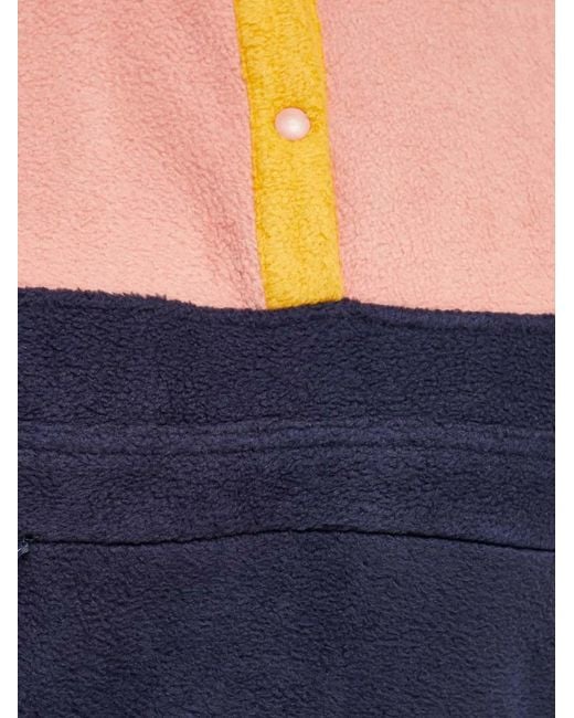 Viking Blue Pull En Polaire À Design Colour Block