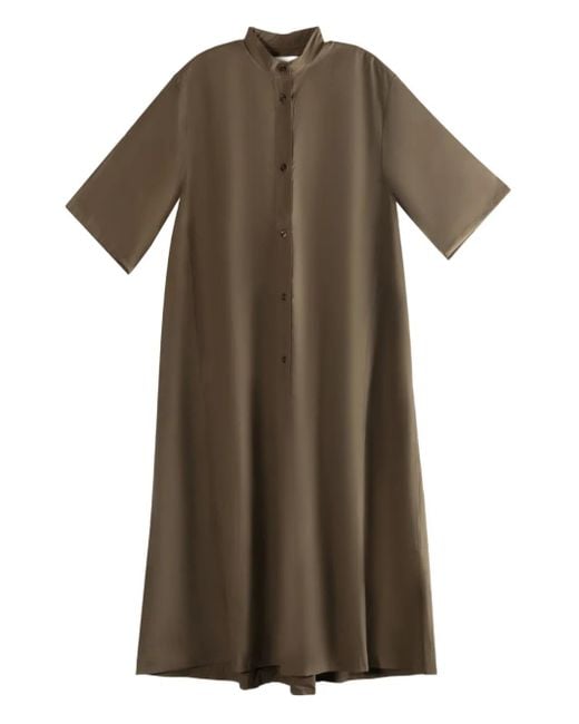 Studio Nicholson Button-front Midi Shirt Dress Green