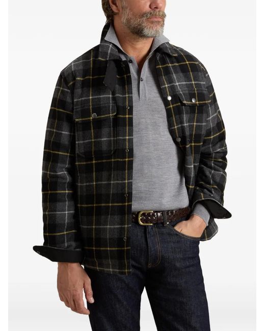 Woolrich Black Alaskan Check Shirt Jacket for men
