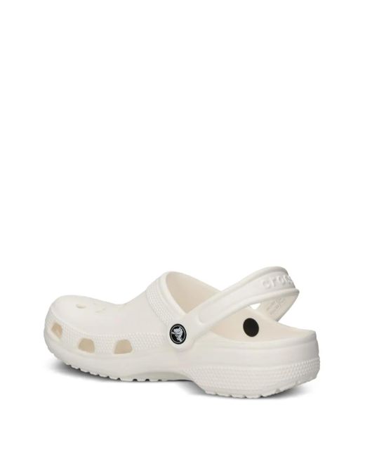 CROCSTM White Perforated Heel-Strap Clogs