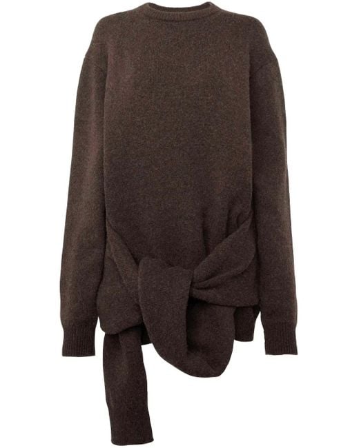 J.W. Anderson Brown Gestrickter Pullover Mit Schnürung