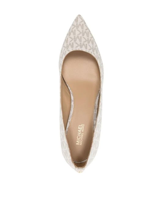 Michael Kors Natural Alina 50Mm Canvas Pumps