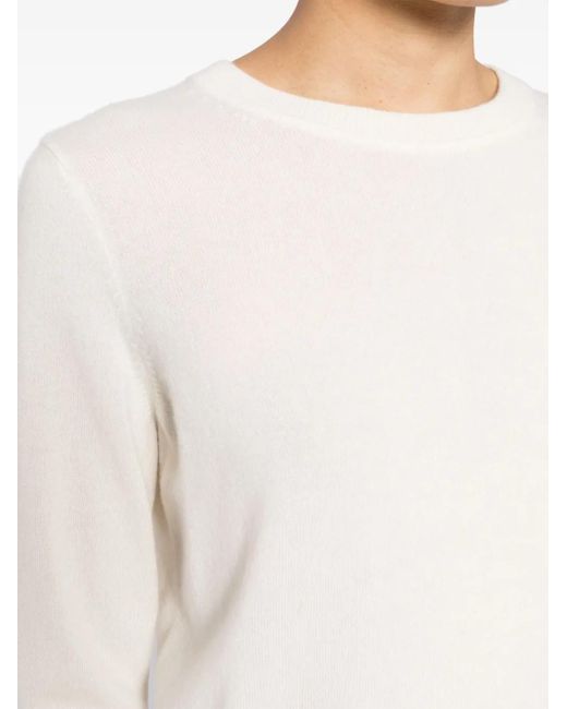 N.Peal Cashmere White Hallie Organic-Cashmere Jumper