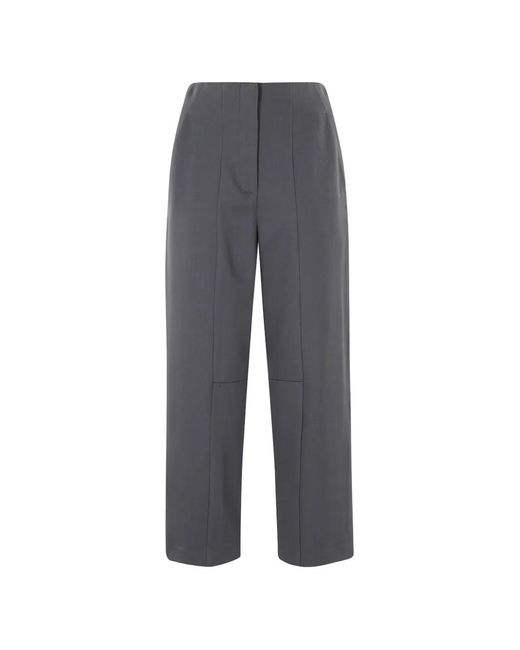 Erika Cavallini Semi Couture Gray Wide-Leg Trousers