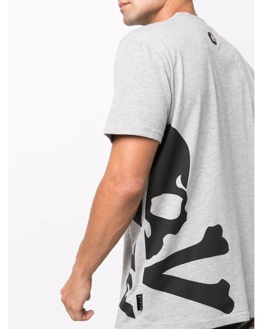 Philipp Plein White Logo-Print Short-Sleeved T-Shirt for men