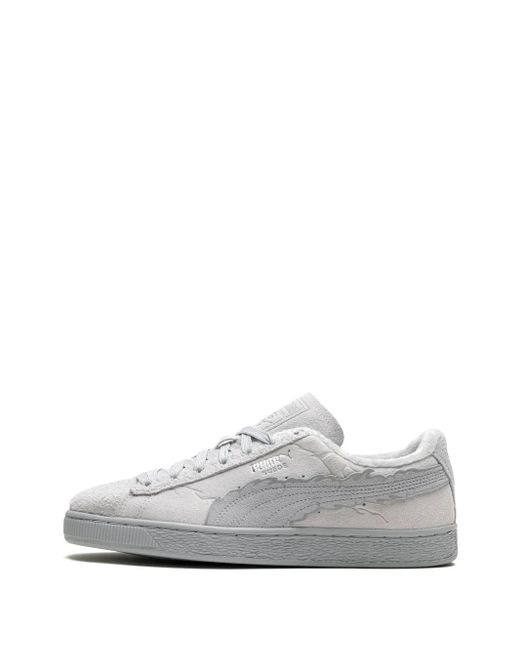 PUMA White X One Piece Straw Hat Luffy Suede Sneakers for men