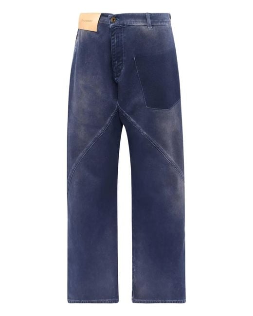 J.W. Anderson Blue Twisted Workwear Jeans
