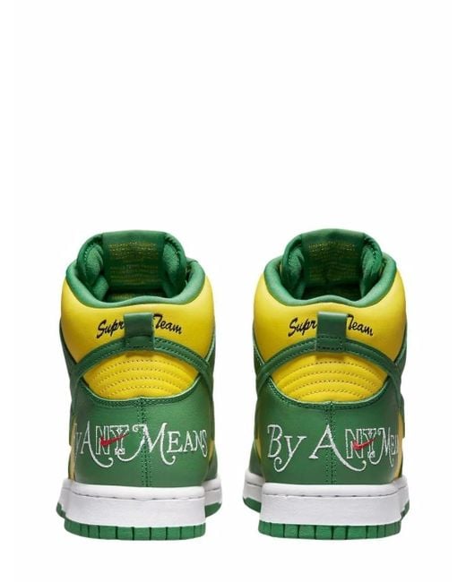 Nike Green X Supreme Sb Dunk High "By Any Means for men
