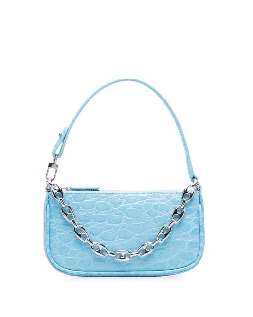 By Far Blue Mini Rachel Tote Bag