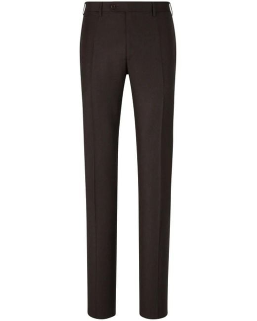 Canali Wollen Broek in het Black voor heren