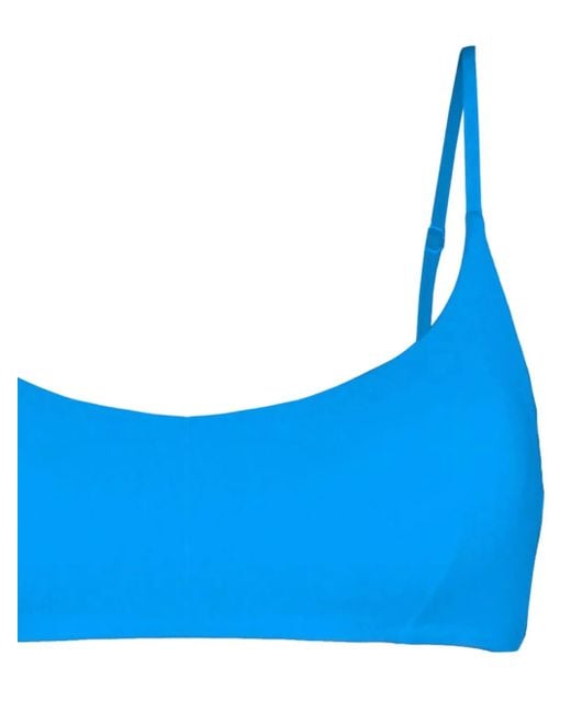 Mc2 Saint Barth Blue Adjustable-Strap Bikini Top