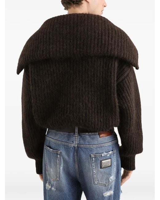 Dolce & Gabbana Black Wool Blend Pullover for men