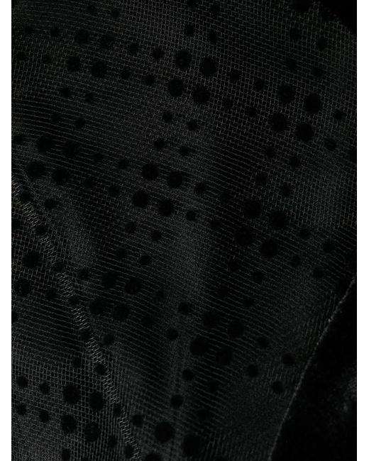 Philosophy Di Lorenzo Serafini Black Ruched Velvet Mini Dress