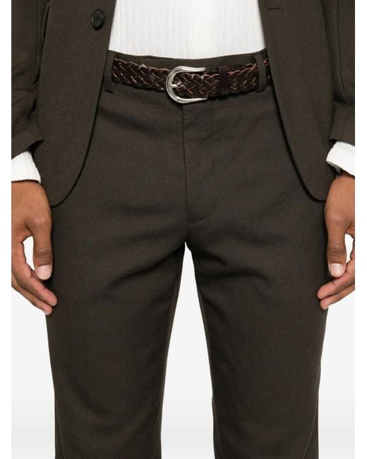 Sandro Gray Slim-Fit Tailored Trousers for men