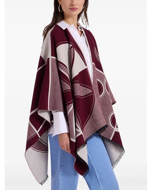 LaDoubleJ Purple Logo-Print Cape