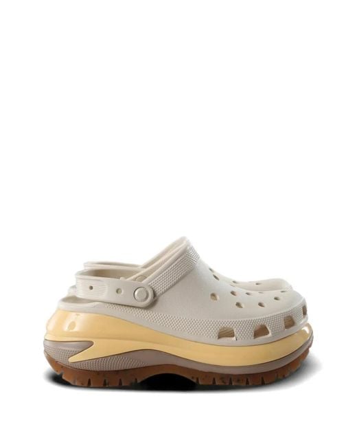 CROCSTM White Mega Crush Perforated Mules