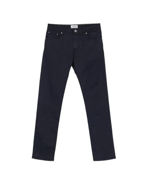 Jacob Cohen Blue Cotton Pants for men