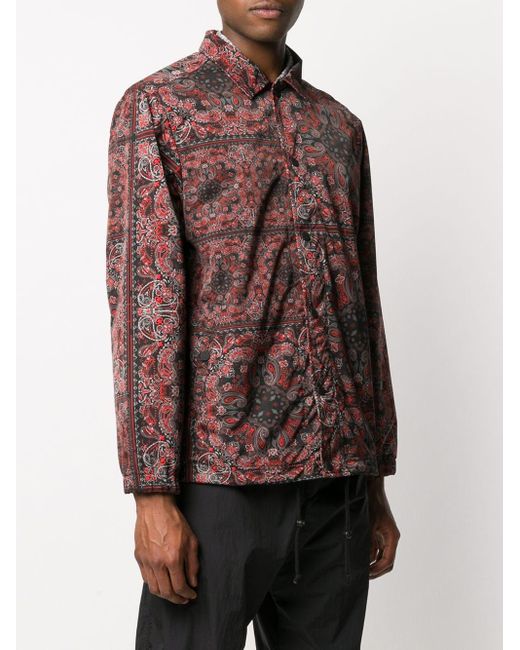 White Mountaineering Paisley-print Fitted Jacket in Black for Men - Lyst