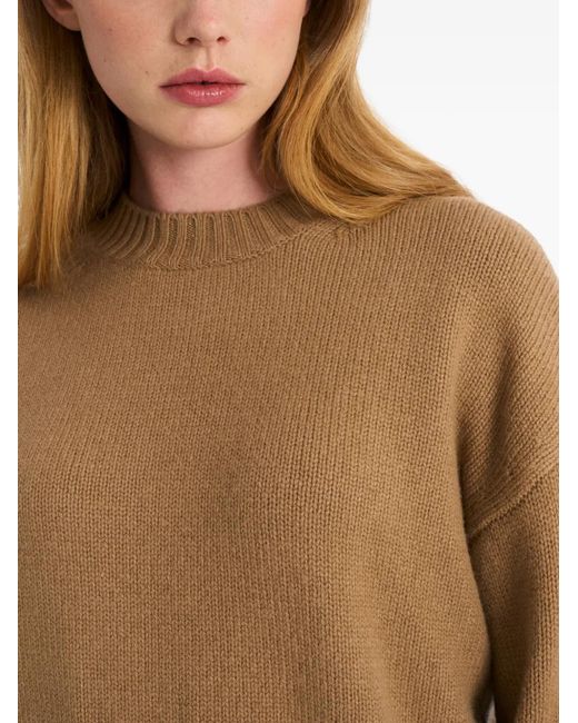 Pringle of Scotland Natural Crew-Neck Cashmere Sweater