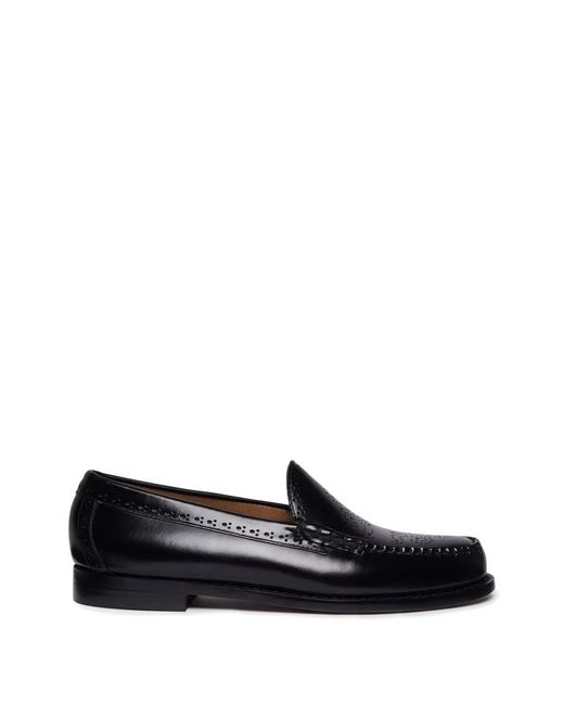 G.H.BASS Black Weejuns Venetian Brogue Loafers for men