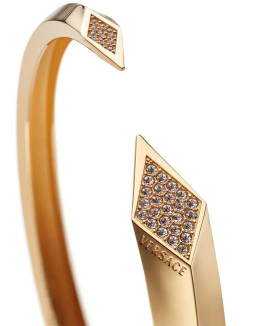 Collier Ras-Du-Cou Blade Orné De Cristaux Versace en coloris Metallic