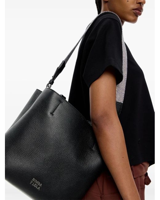 Bimba Y Lola Black Large Chihuahua Tote Bag