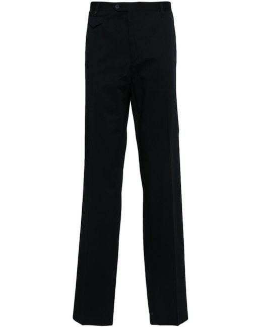 Corneliani Black Slim-fit Cotton Trousers for men