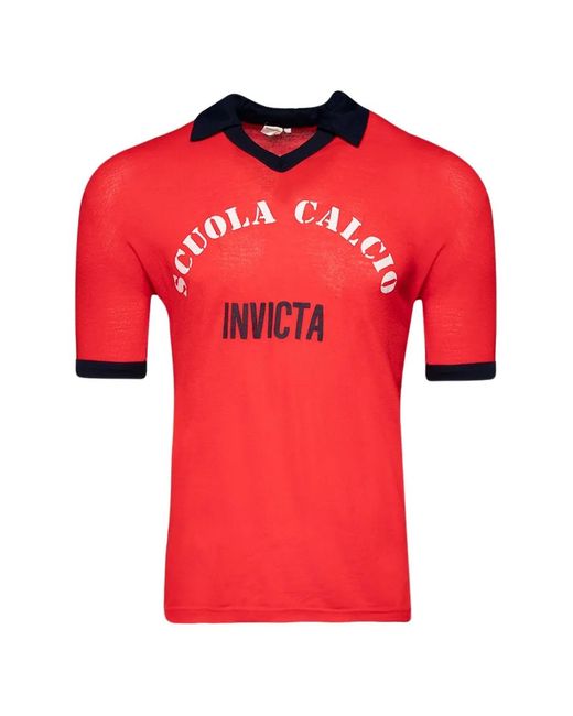systemarosa Red V-Neck Short-Sleeve T-Shirt for men