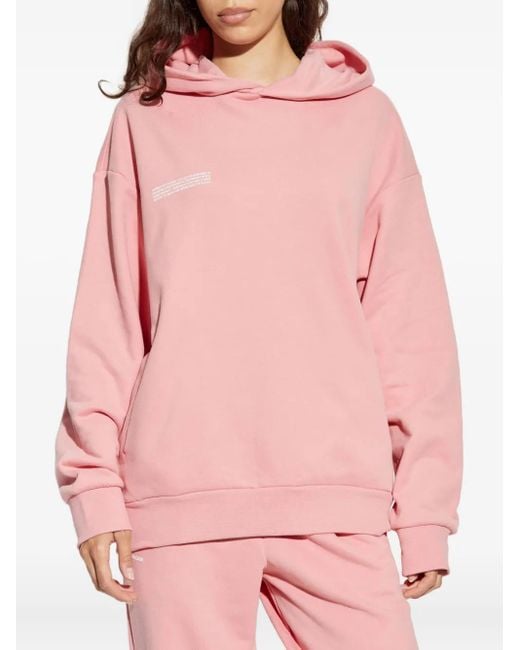 PANGAIA Pink Text-Print Hoodie