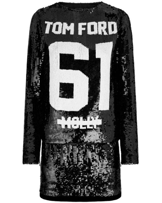 Robe courte 61 sequins Tom Ford en coloris Black